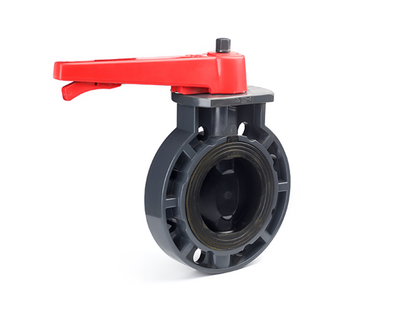 嘉澎塑膠手動閥-蝶閥,可應用於有雜質流體